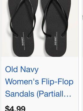Old Navy Black Women's Flip Flop Sandals